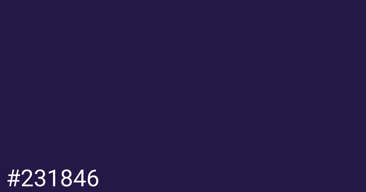 Hex color #231846 graphic