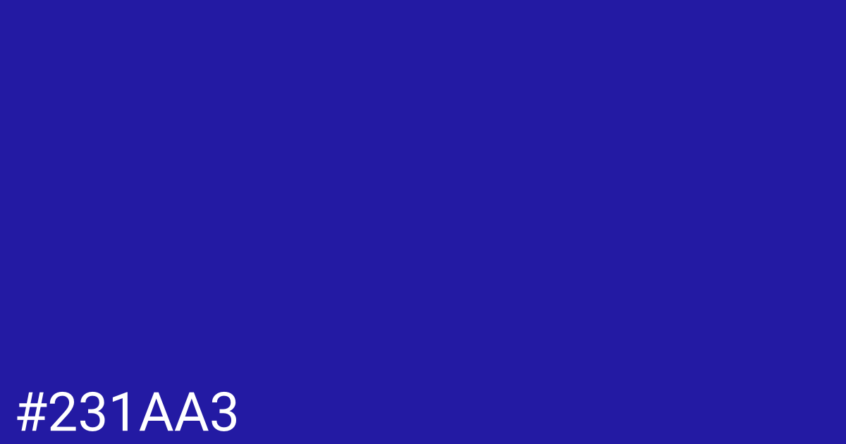 Hex color #231aa3 graphic