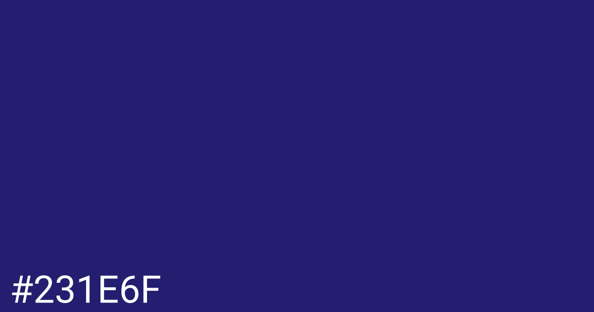 Hex color #231e6f graphic