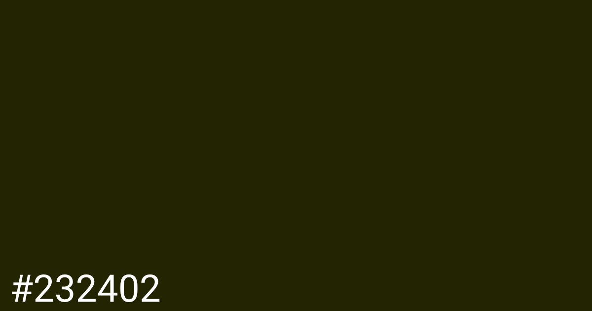 Hex color #232402 graphic