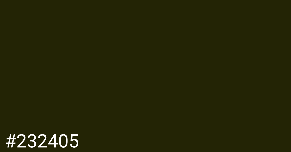 Hex color #232405 graphic