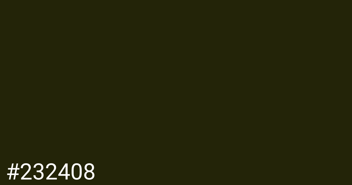 Hex color #232408 graphic