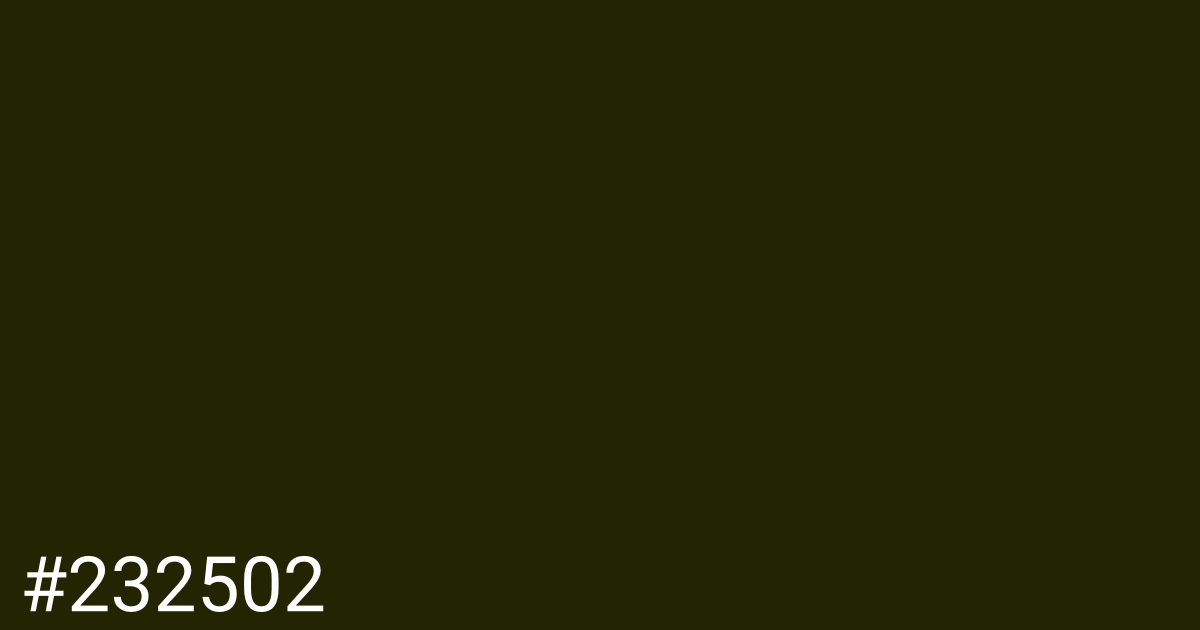 Hex color #232502 graphic