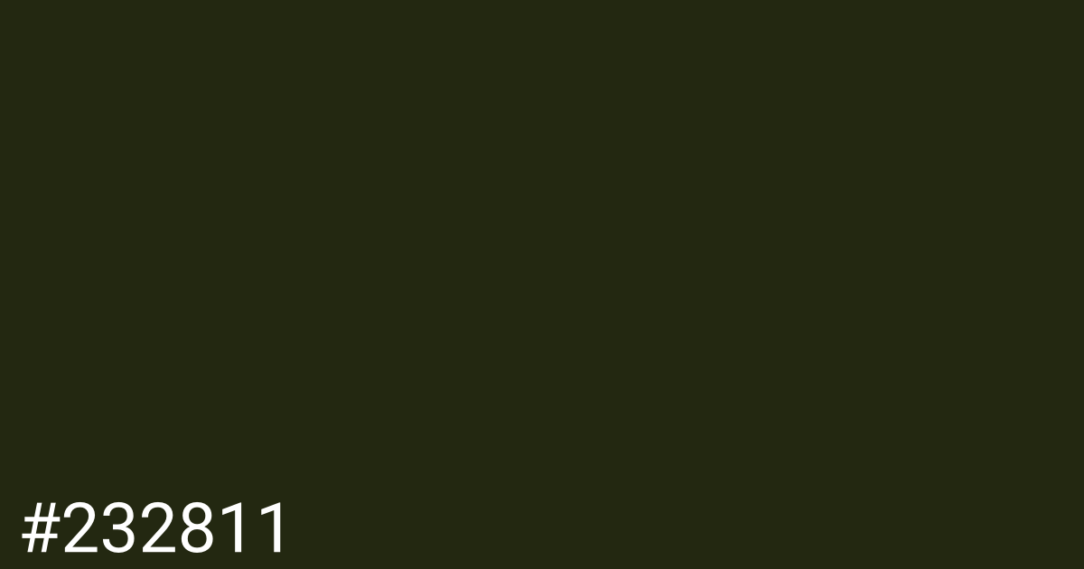 Hex color #232811 graphic