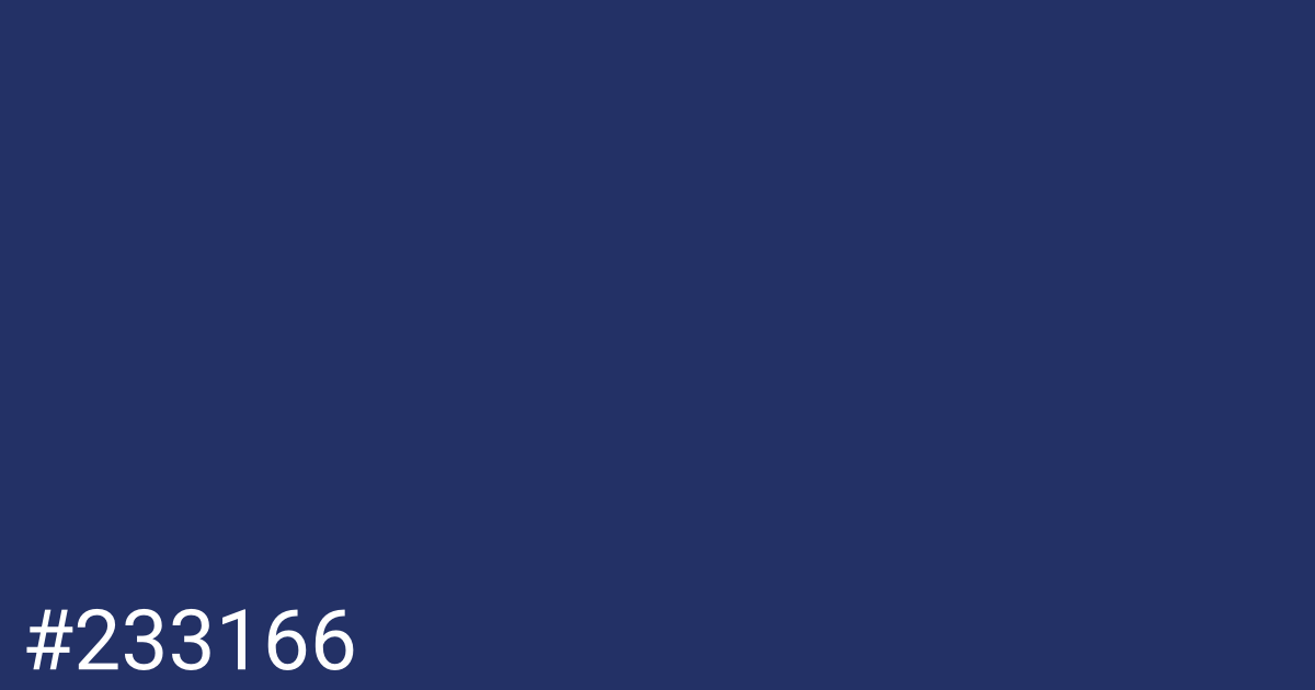 Hex color #233166 graphic