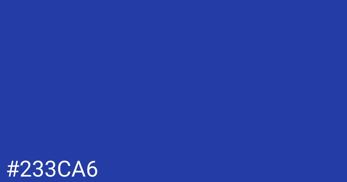 Hex color #233ca6 graphic