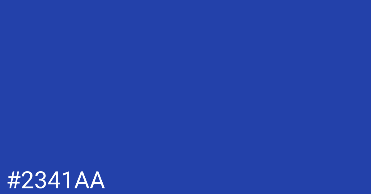 Hex color #2341aa graphic