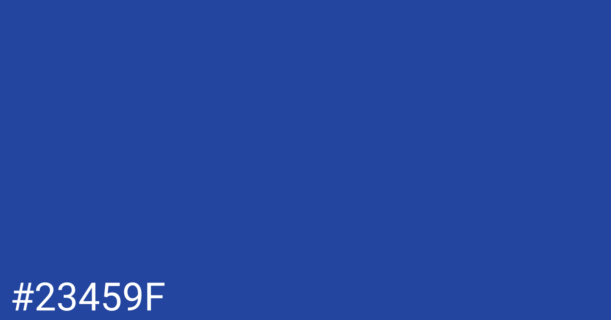 Hex color #23459f graphic