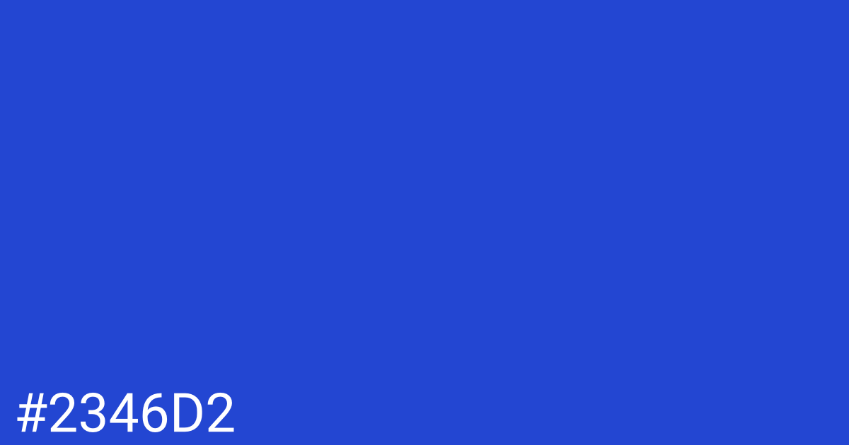 Hex color #2346d2 graphic