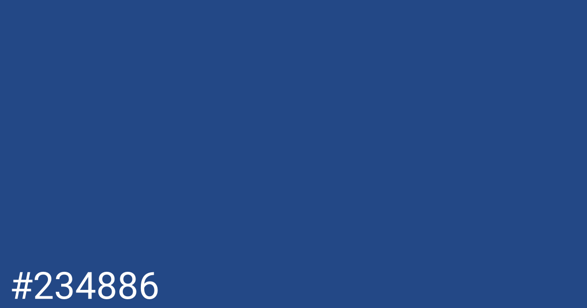 Hex color #234886 graphic