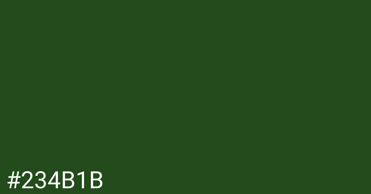 Hex color #234b1b graphic