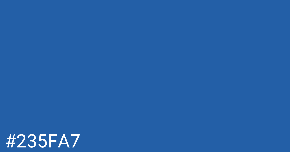 Hex color #235fa7 graphic