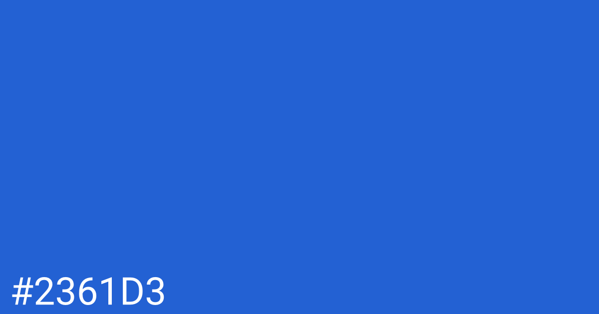 Hex color #2361d3 graphic