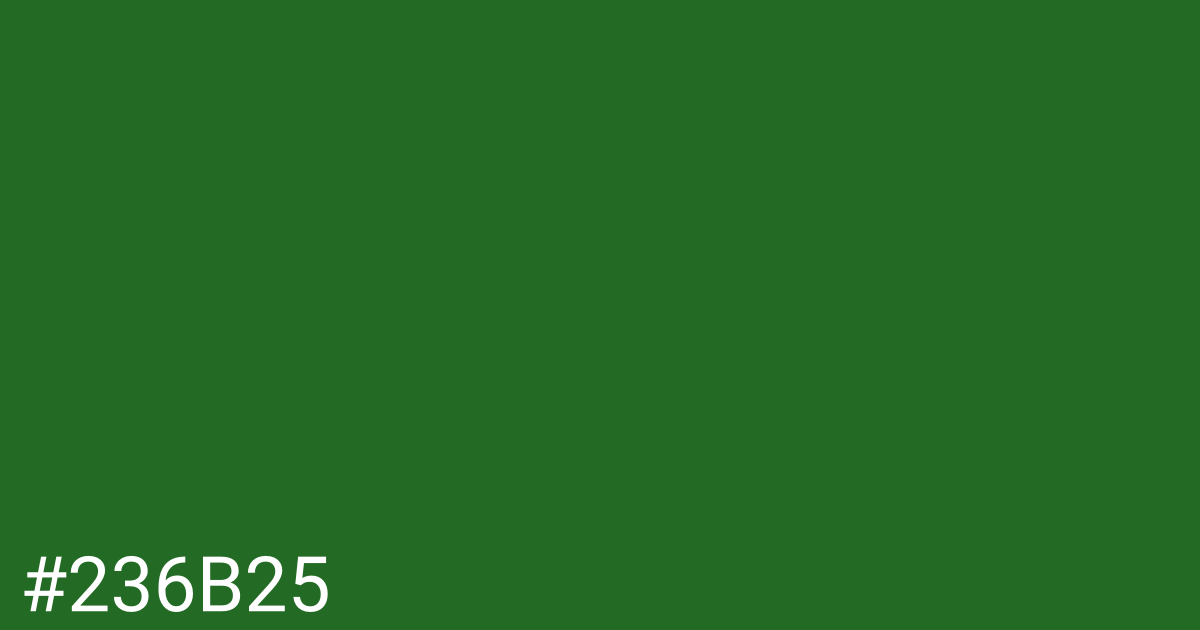 Hex color #236b25 graphic