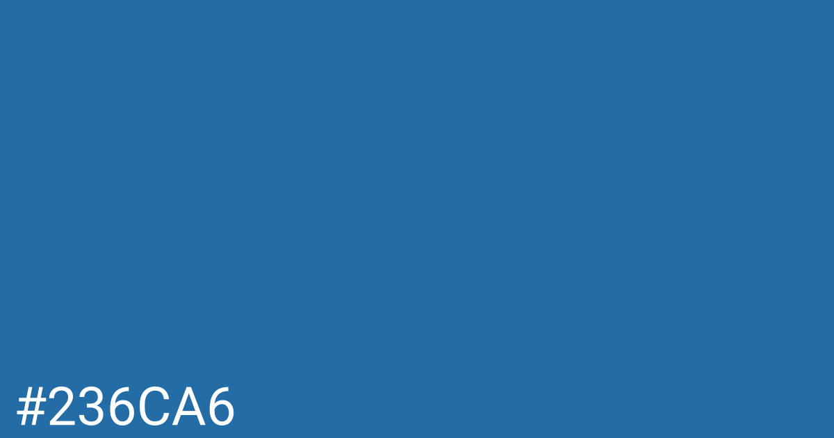Hex color #236ca6 graphic
