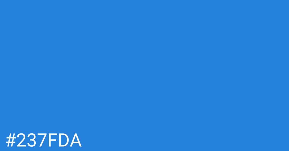 Hex color #237fda graphic