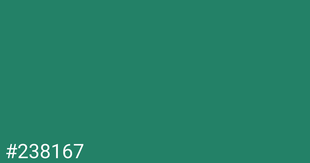 Hex color #238167 graphic