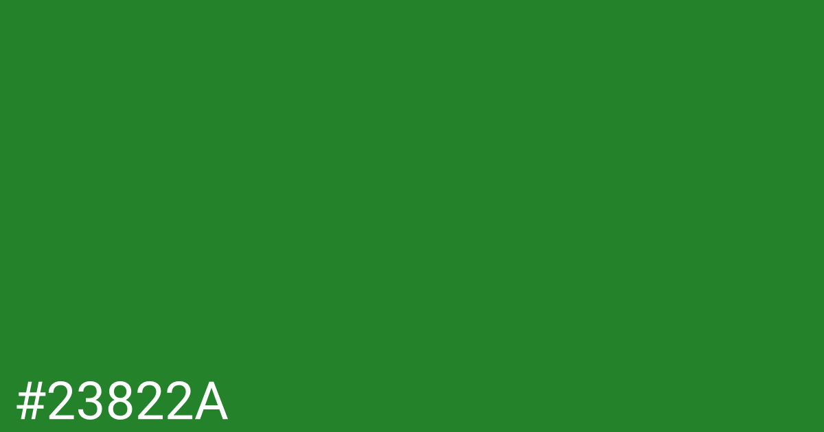 Hex color #23822a graphic