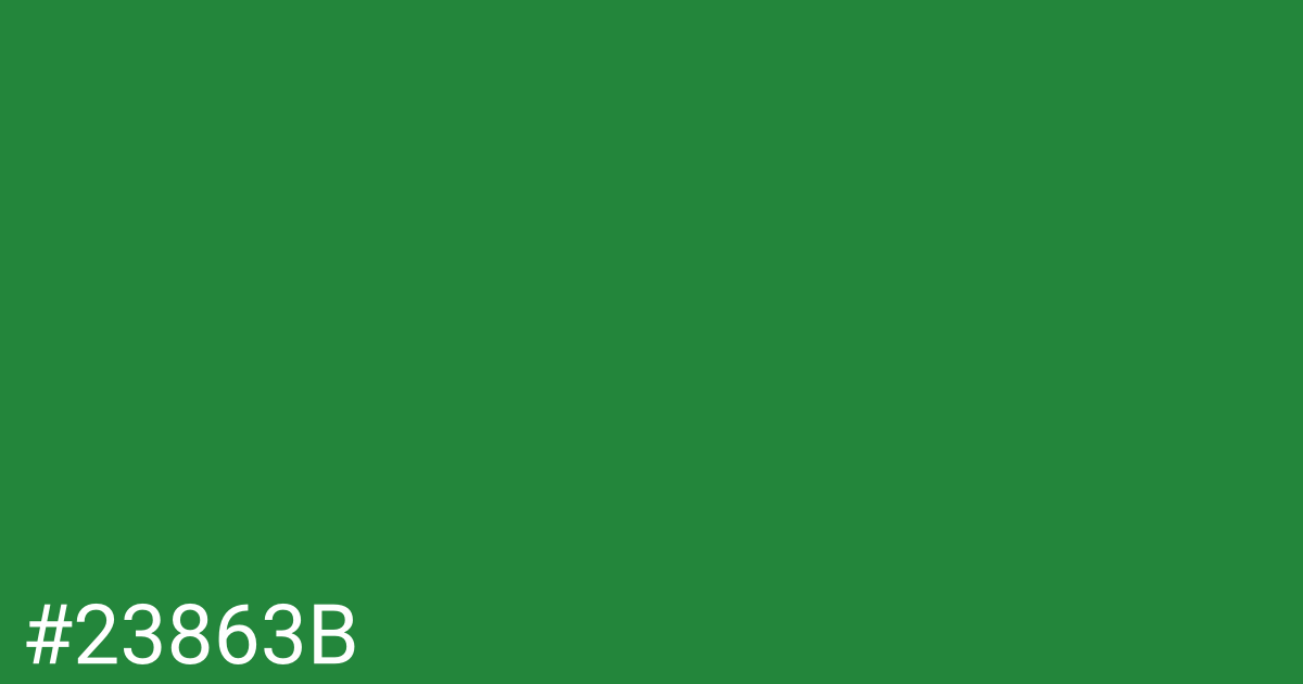 Hex color #23863b graphic