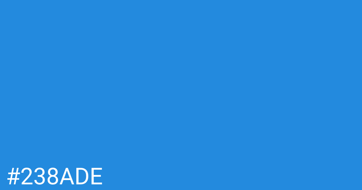 Hex color #238ade graphic