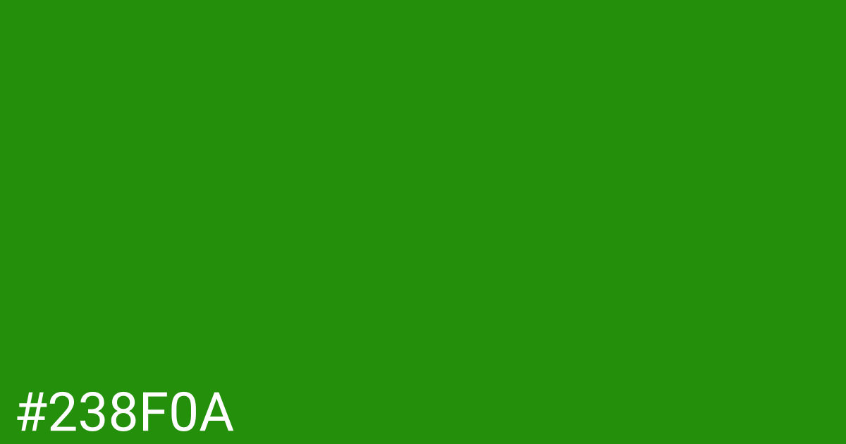 Hex color #238f0a graphic
