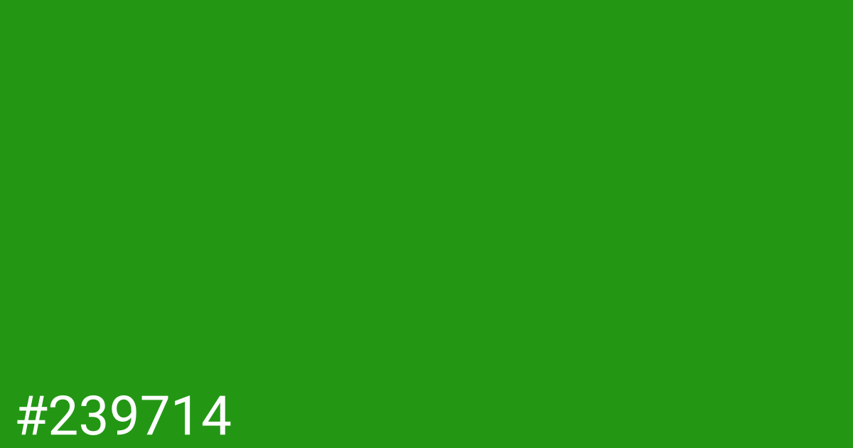 Hex color #239714 graphic