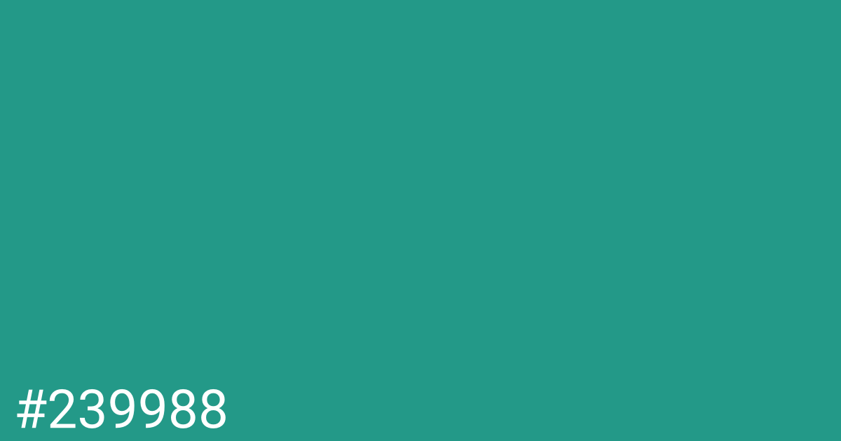 Hex color #239988 graphic