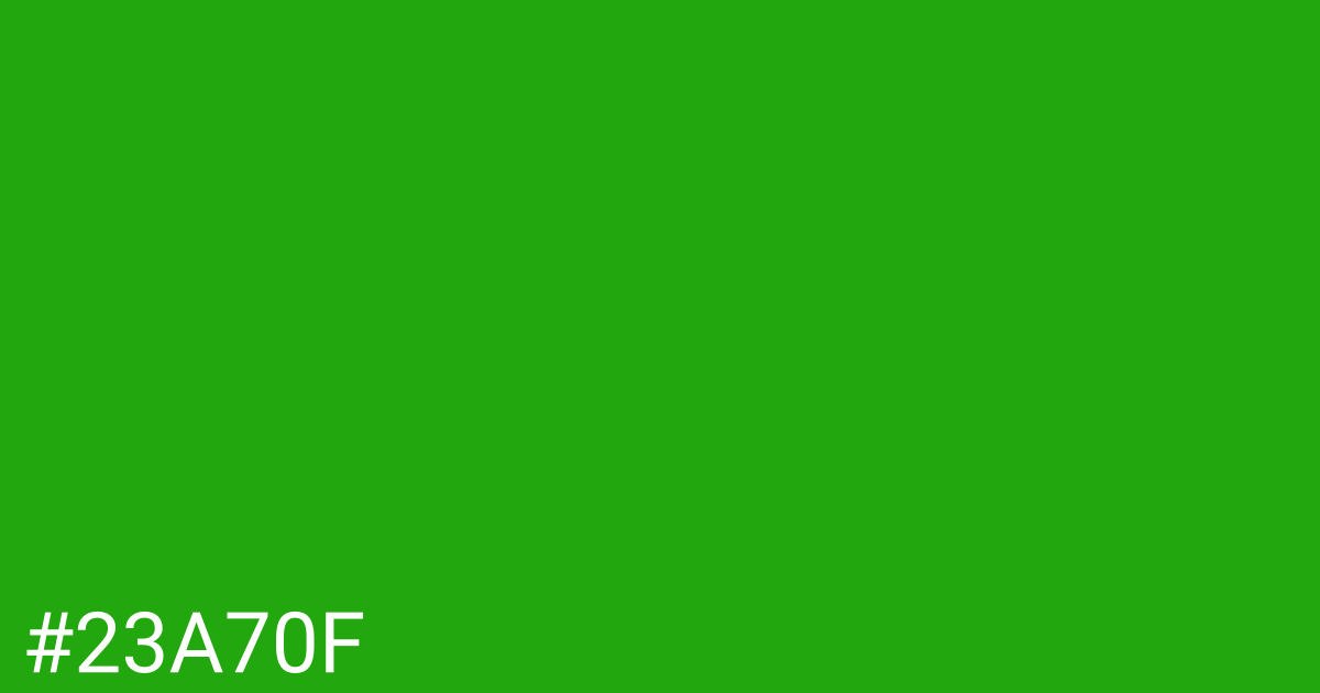 Hex color #23a70f graphic