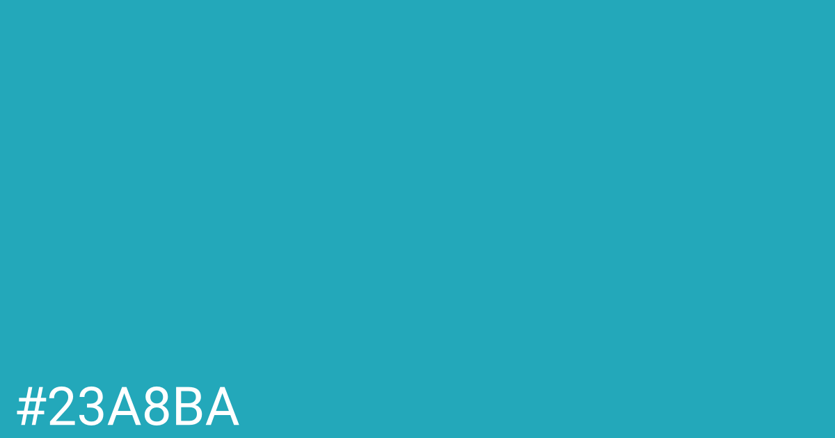 Hex color #23a8ba graphic