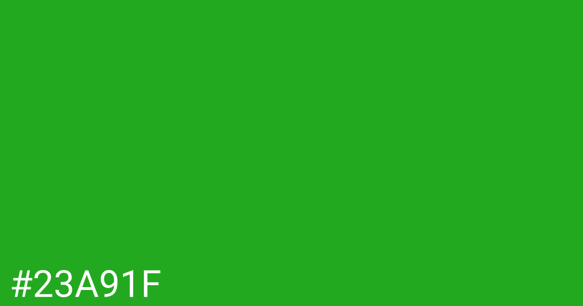 Hex color #23a91f graphic