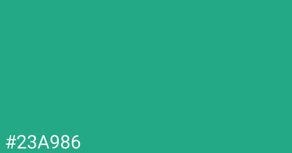 Hex color #23a986 graphic