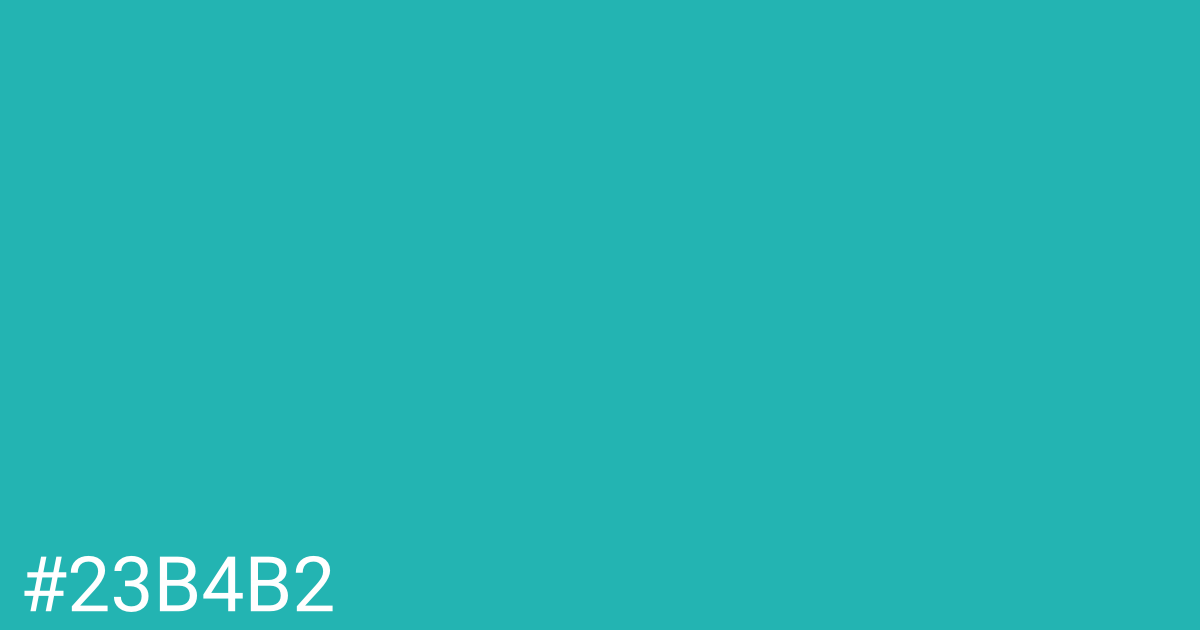 Hex color #23b4b2 graphic