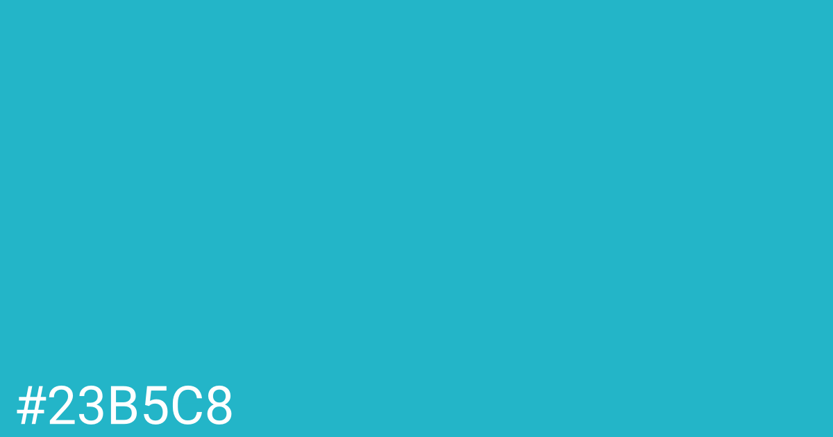 Hex color #23b5c8 graphic