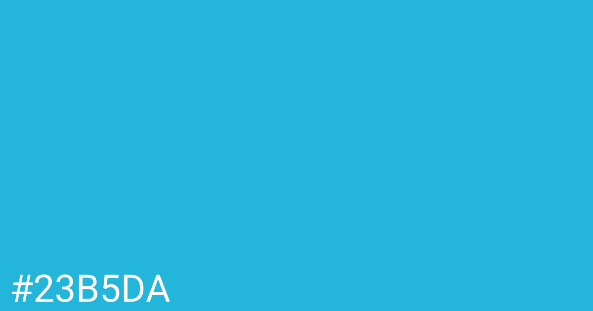 Hex color #23b5da graphic