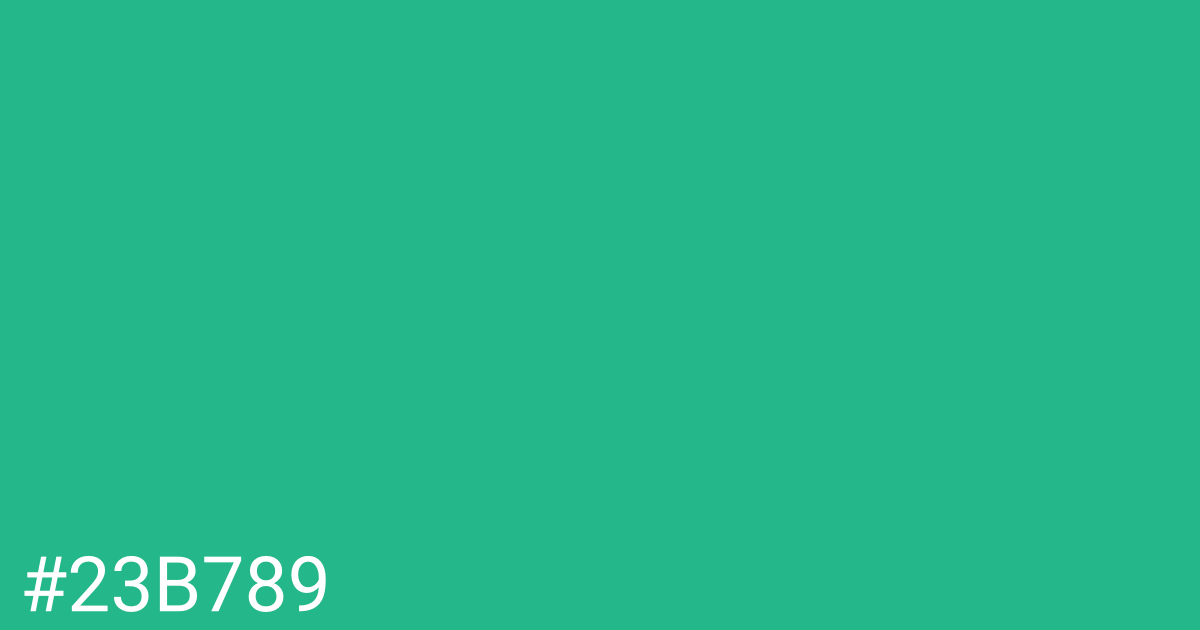 Hex color #23b789 graphic