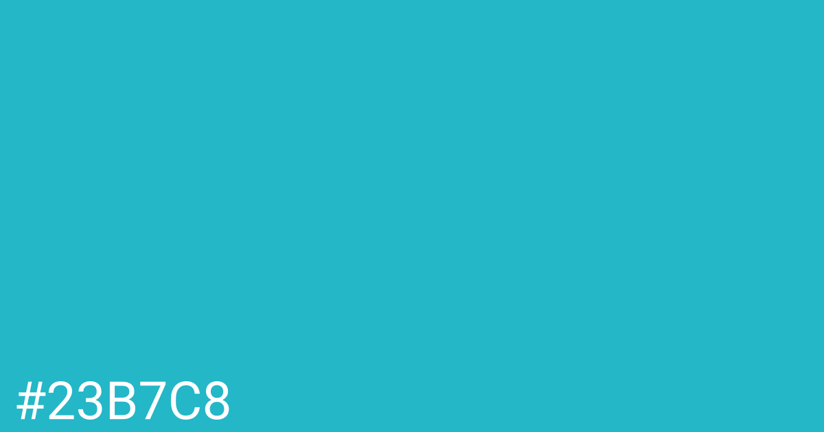 Hex color #23b7c8 graphic