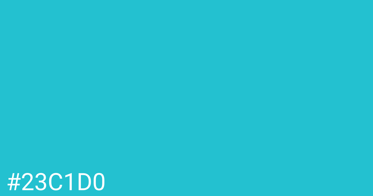 Hex color #23c1d0 graphic