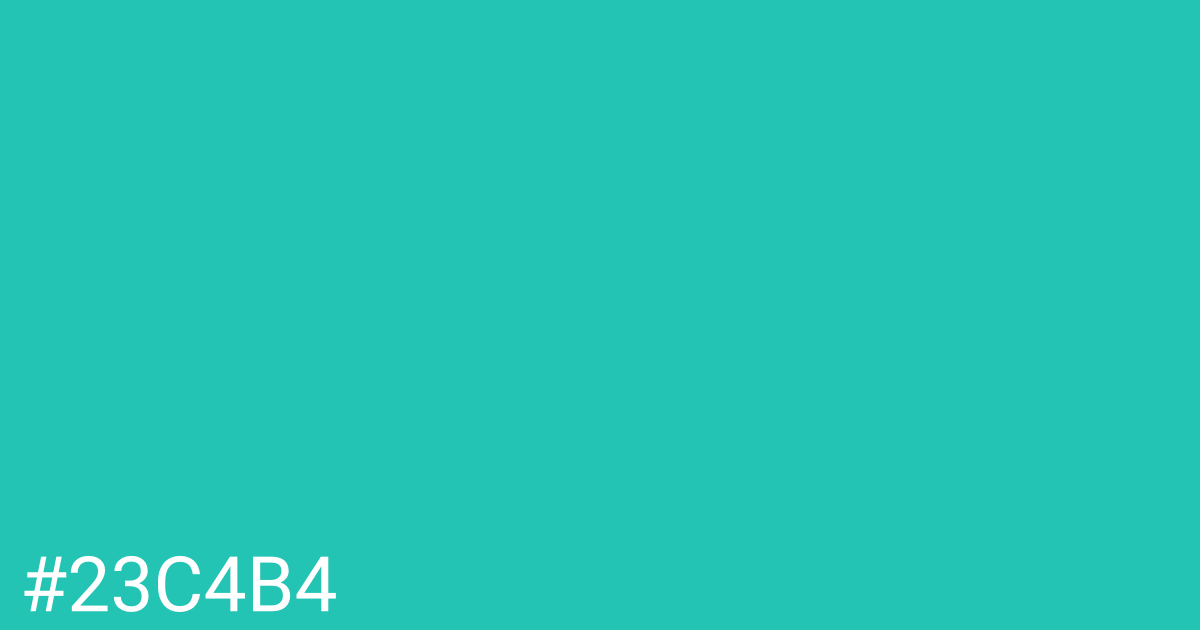 Hex color #23c4b4 graphic