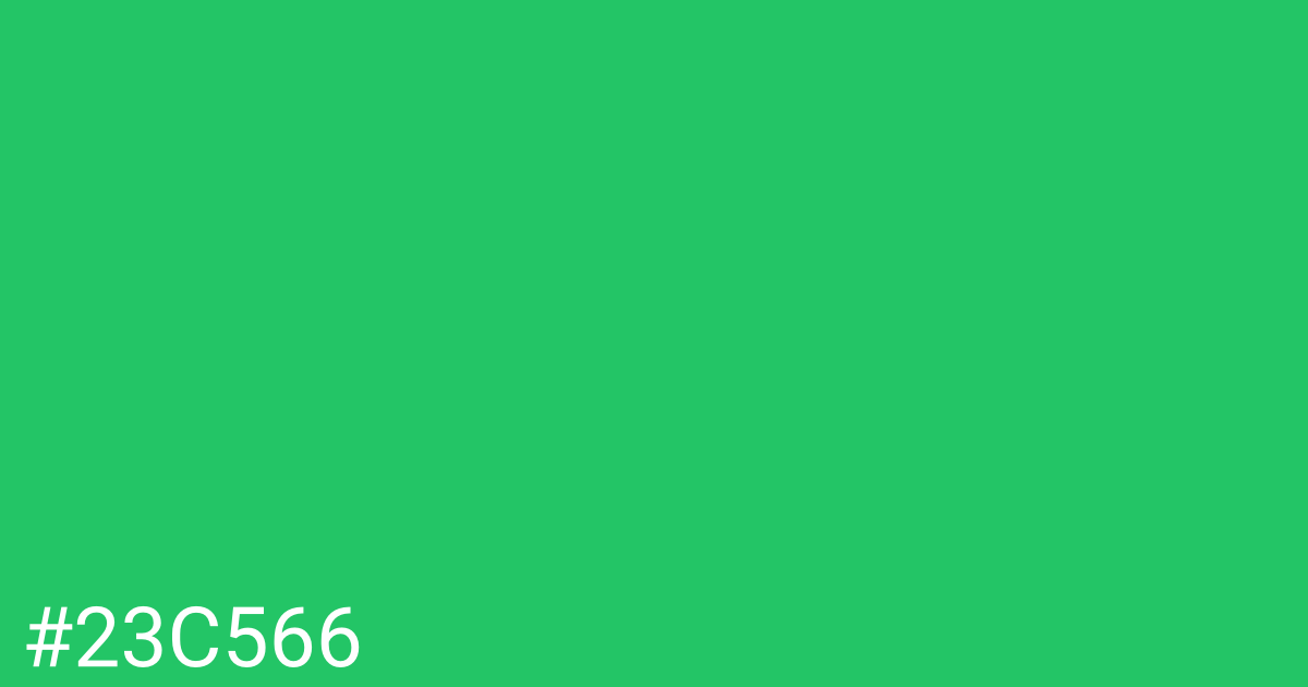 Hex color #23c566 graphic