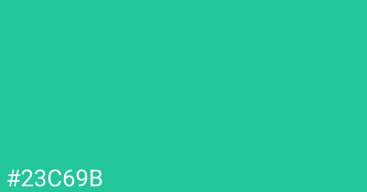 Hex color #23c69b graphic