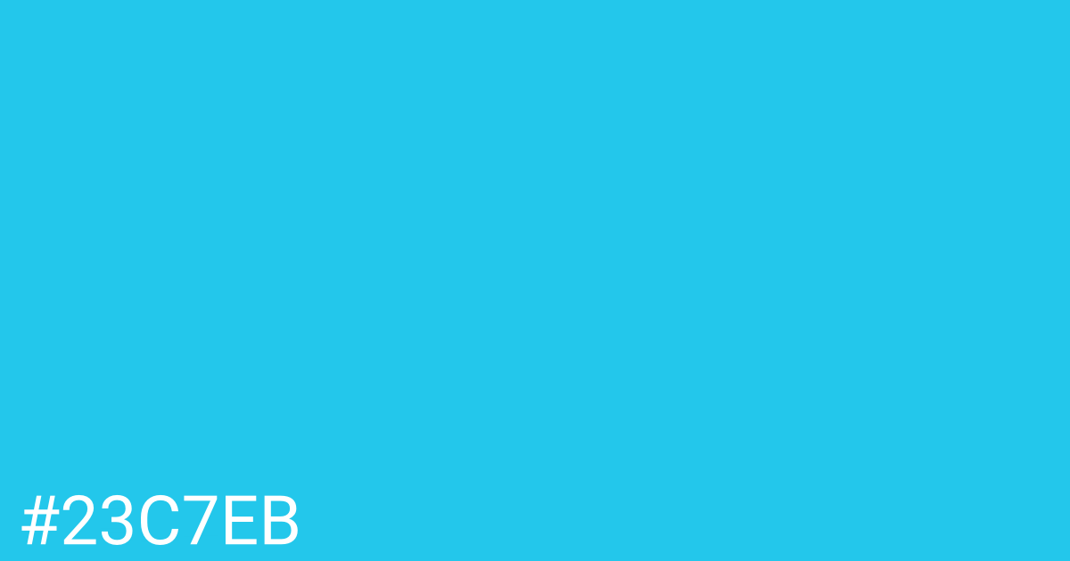 Hex color #23c7eb graphic