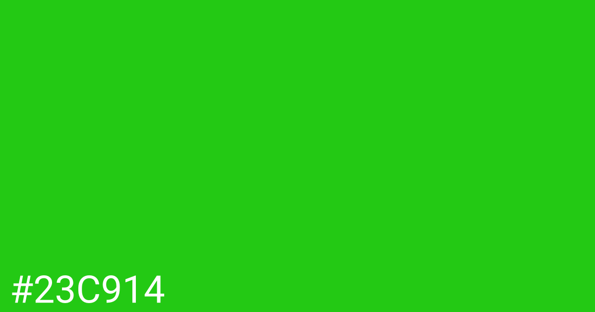 Hex color #23c914 graphic