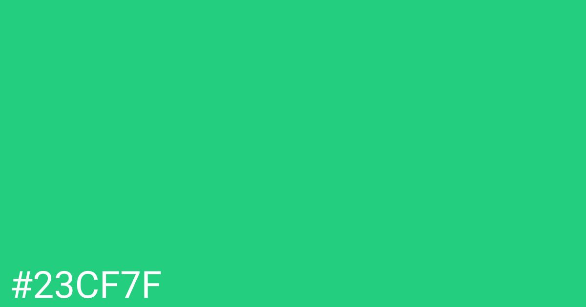 Hex color #23cf7f graphic
