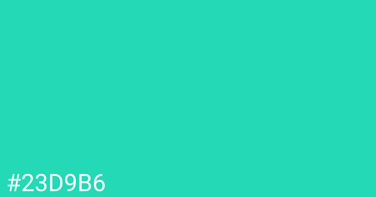 Hex color #23d9b6 graphic