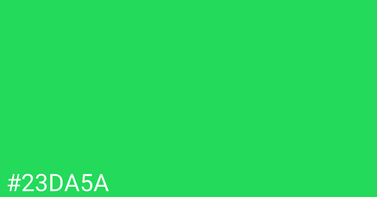 Hex color #23da5a graphic