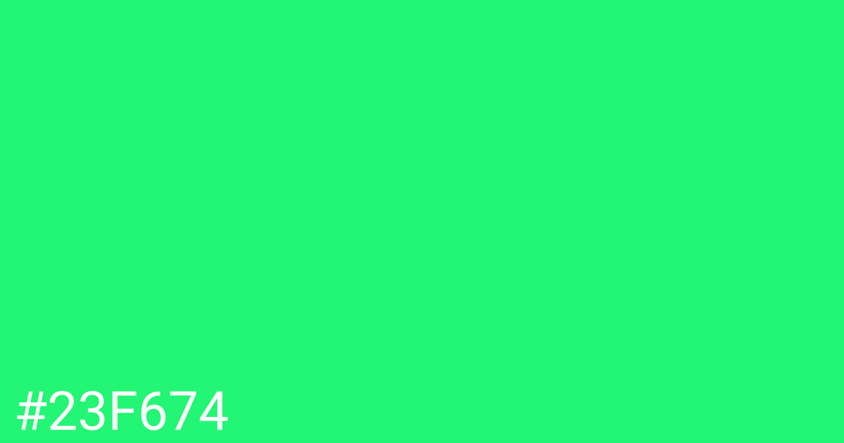 Hex color #23f674 graphic