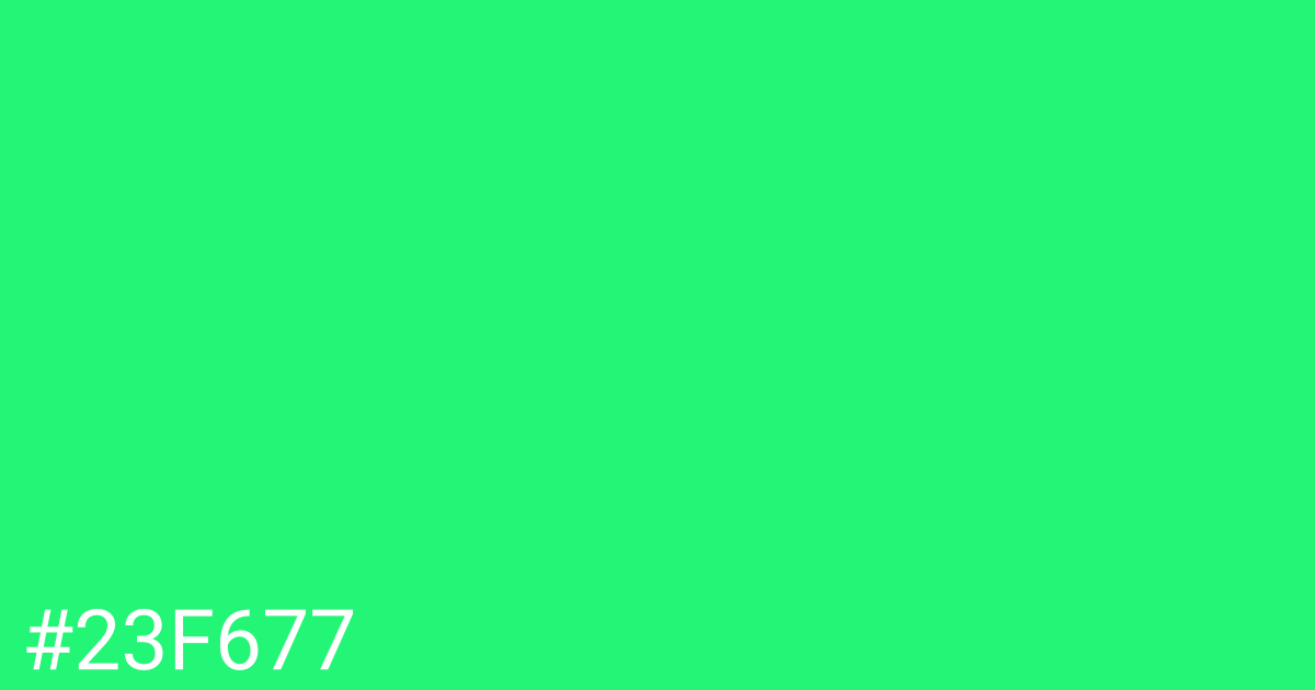 Hex color #23f677 graphic