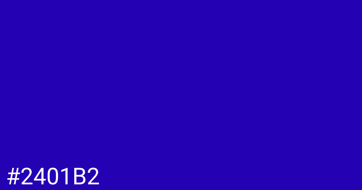 Hex color #2401b2 graphic