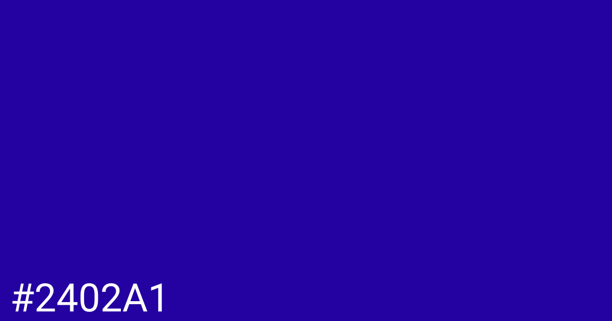 Hex color #2402a1 graphic