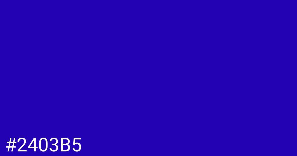 Hex color #2403b5 graphic